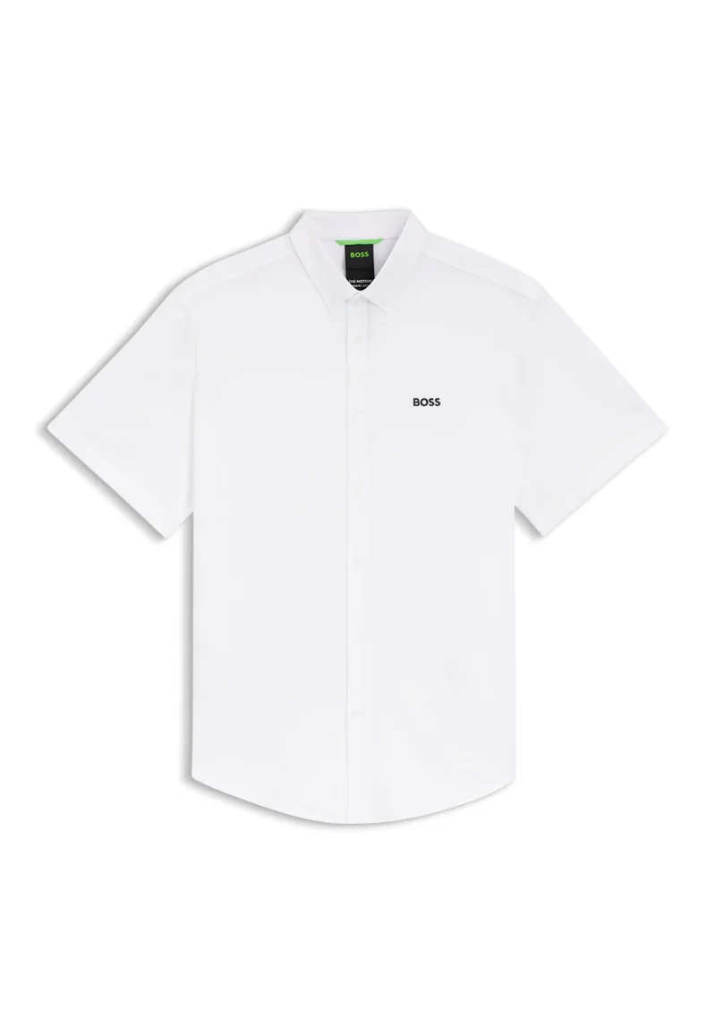 بوس Regular-fit shirt in wrinkle-resistant cotton jersey